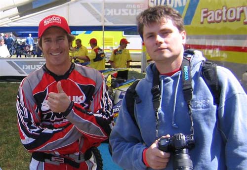 Me and Mike Kiedrowski at Steele Creek GNCC in 2004